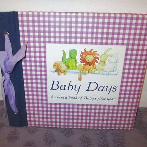 Baby Days Memory Record Book Boy Or Girl First Year Mom Keepsake Shower Gift - Picture 1 of 11